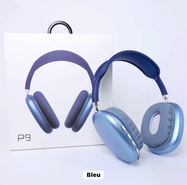 Casque sans fil bleu