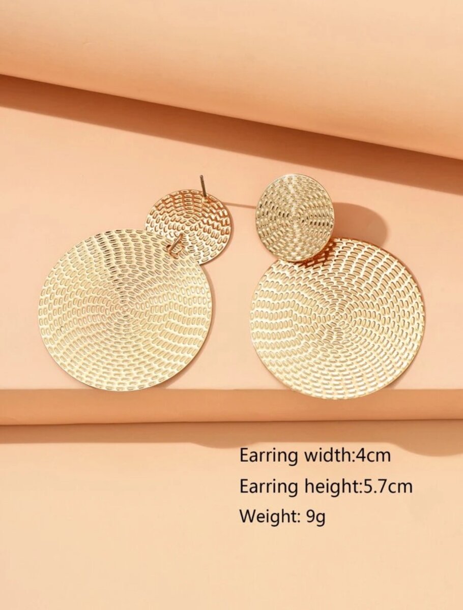 Round drop earrings