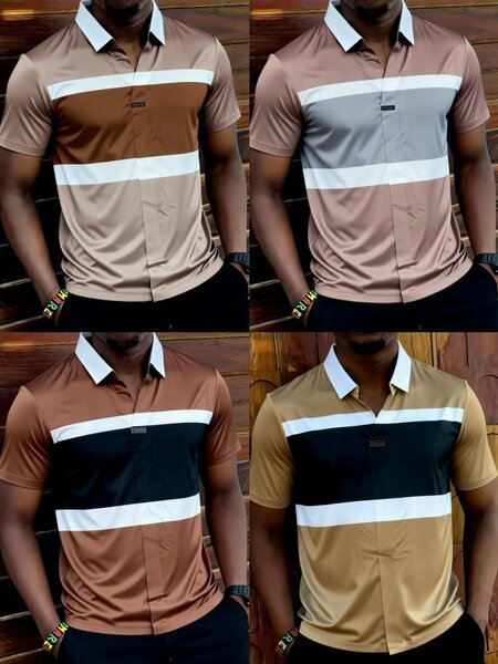 Polo élégant à motifs géométriques