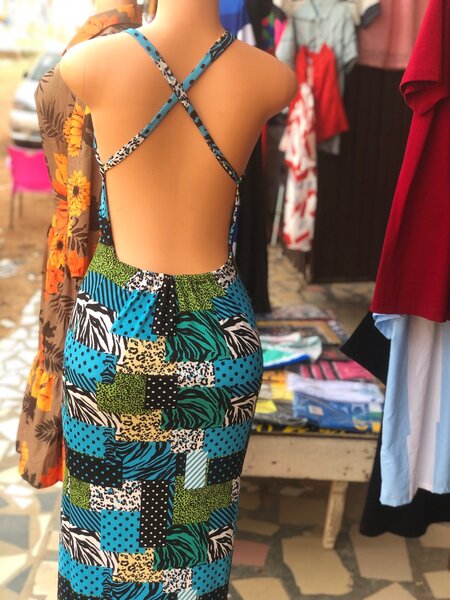 Ladies long straight dress