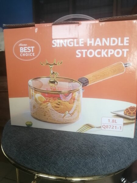 Single Handle Glass Stockpot - 1.8L