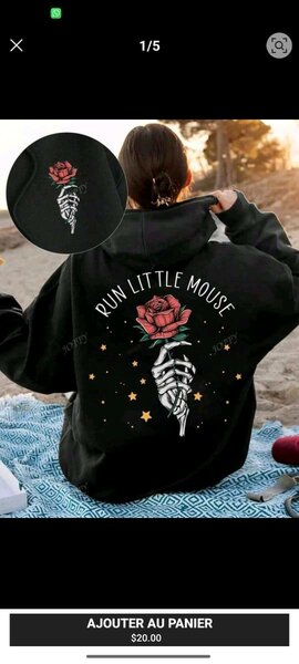 Sweat à capuche "Run Little Mouse"