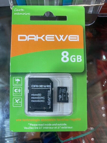 8GB MicroSD Memory Card with Adapter