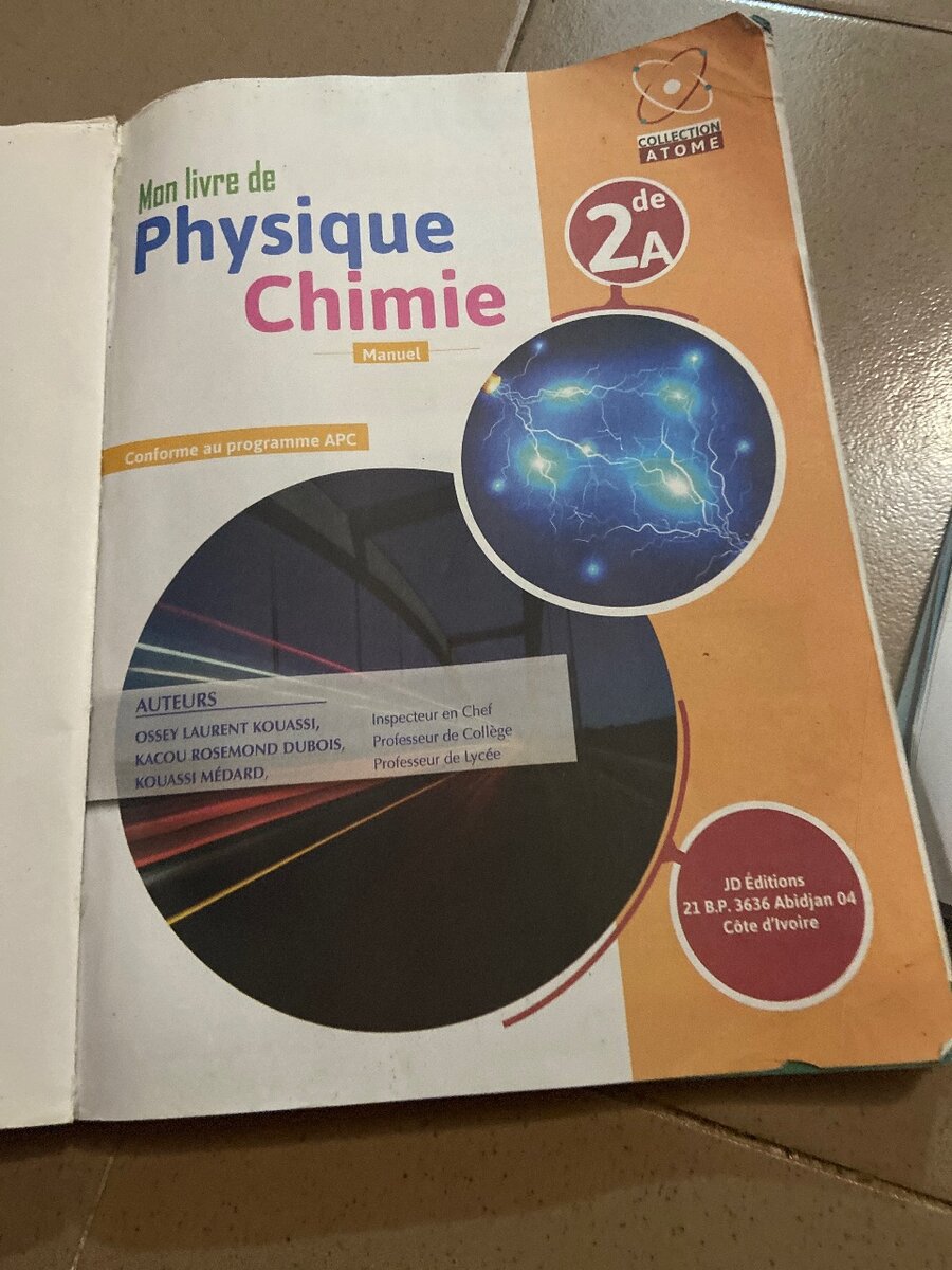Livre de Physique-Chimie 2de