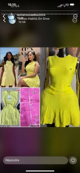 Robe Jaune Évasée Élégante