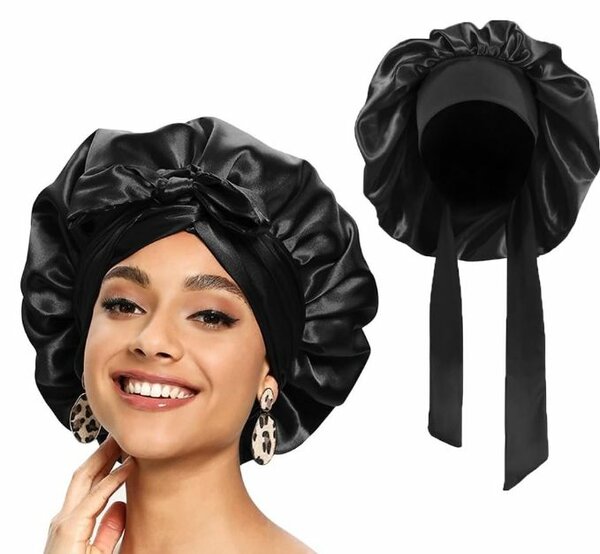 Bonnet en satin pour cheveux