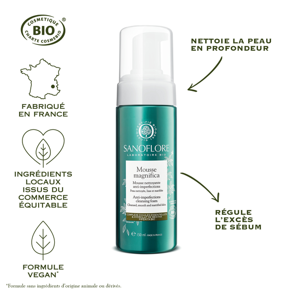 Mousse Nettoyante SANOFLORE - Visage Bio