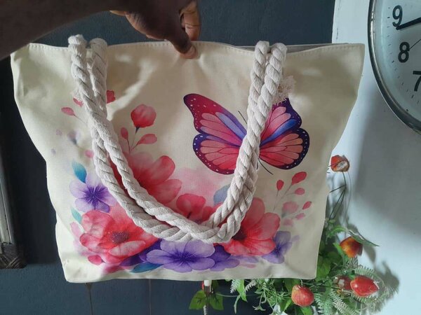 Sac cabas en toile artistique