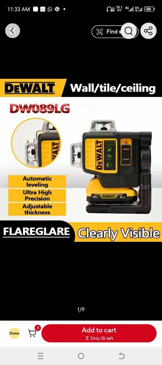 DeWalt laser level