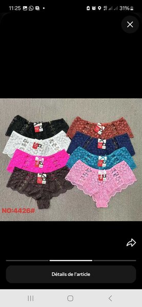 Culottes en dentelle élégantes