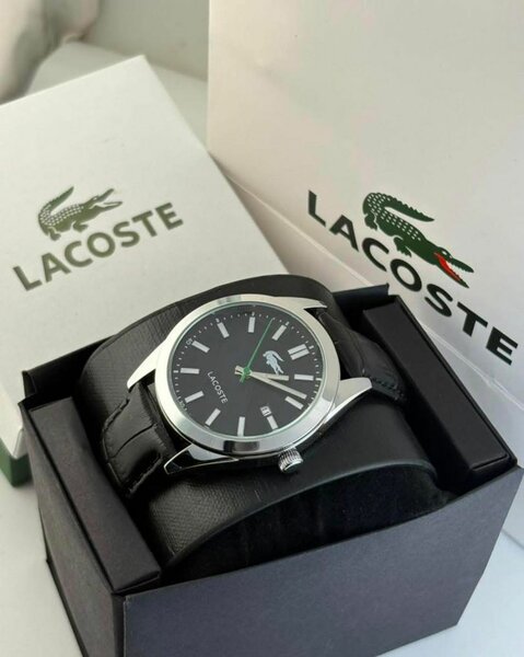 Montre Lacoste homme cuir noir