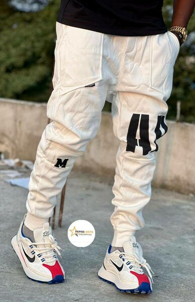 Pantalon Cargo Blanc Homme