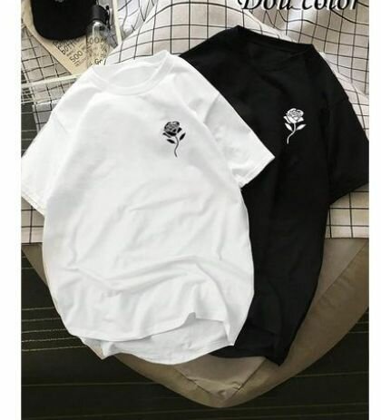 T-shirt à motif rose