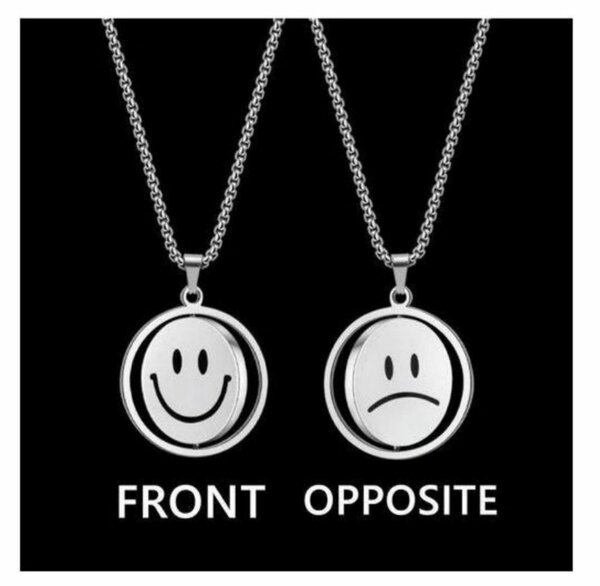 Collier Smiley Réversible