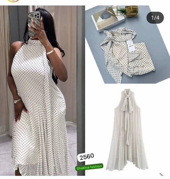 Robe en mousseline à pois élégante