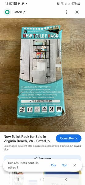 Étagère de toilette sur pied en acier inoxydable - Rangement