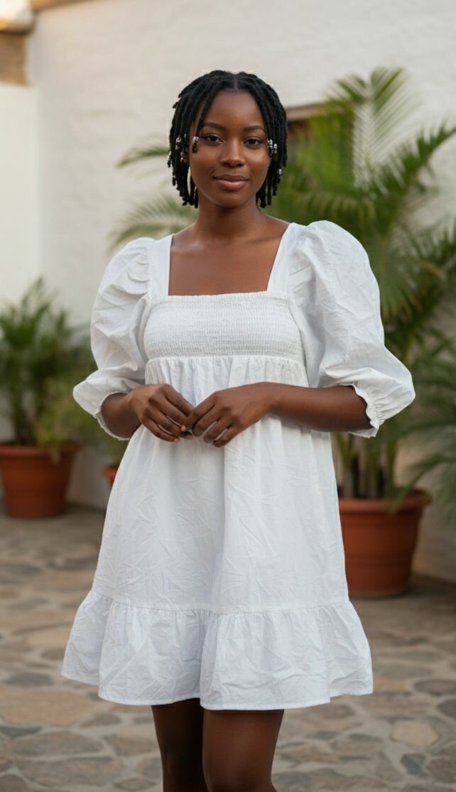 Robe blanche bohème chic