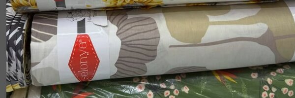 Рулон красивой узорчатой ткани Ранфорс