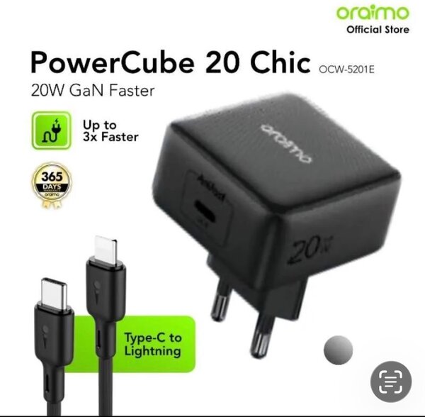 Chargeur USB Oraimo 20W GaN