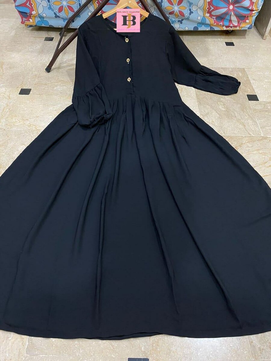 *_  Marble Button Abaya Without Stoller