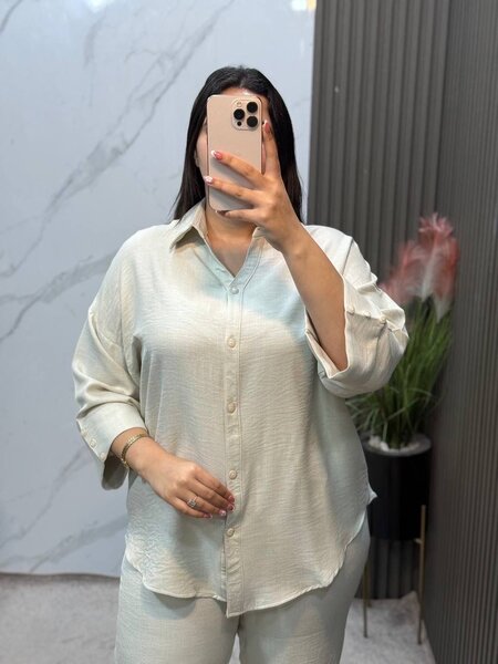 Chemise ample en lin pour femmes