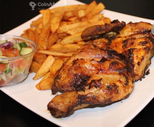 Poulet grillé et Frites