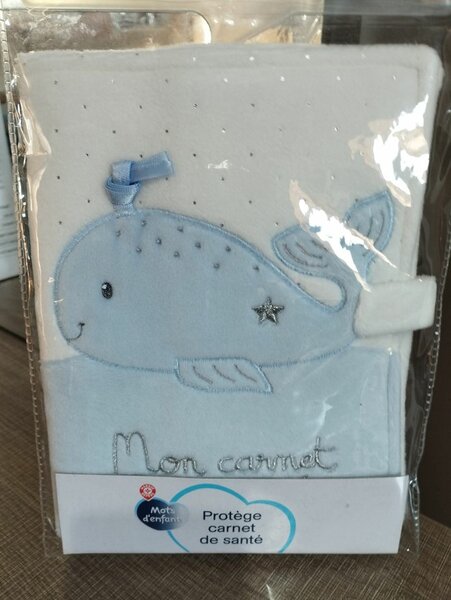 Protège carnet de santé baleine