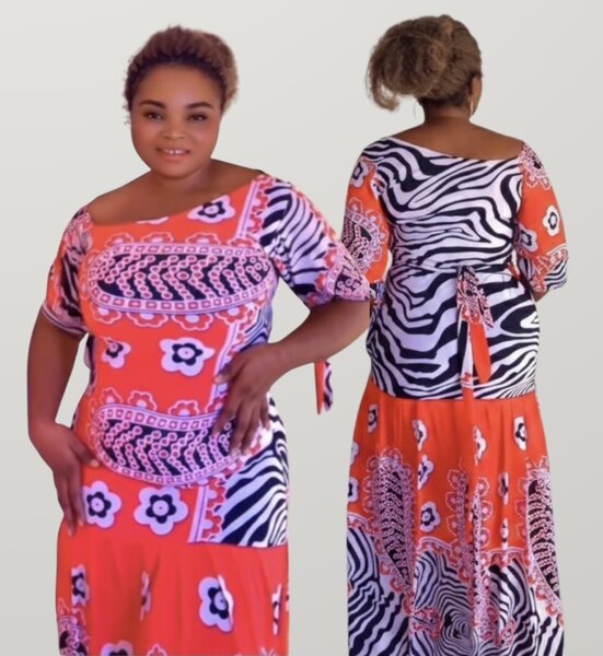 Robe longue imprimée boho