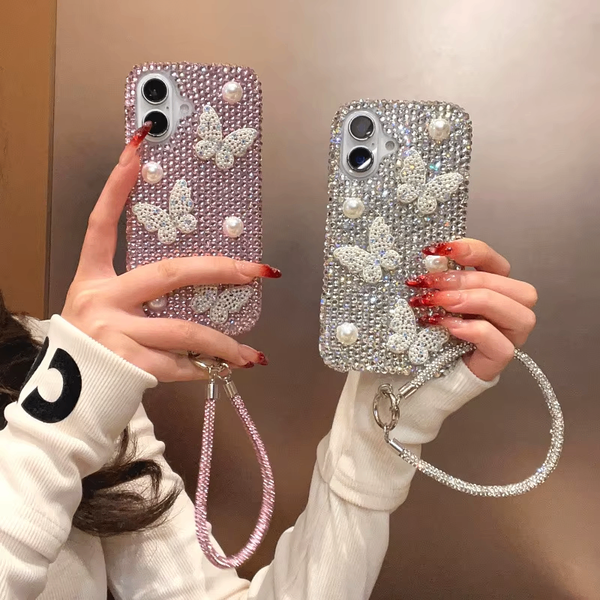 Coque Papillon Strass iPhone