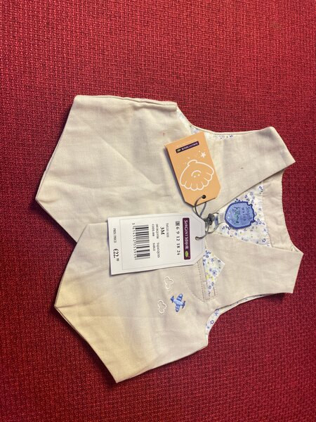 Gilet en lin pour bébé 3mois