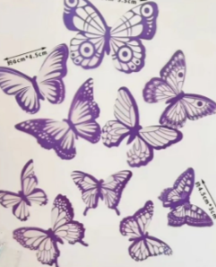 Assorted butterflies for decorating cakes