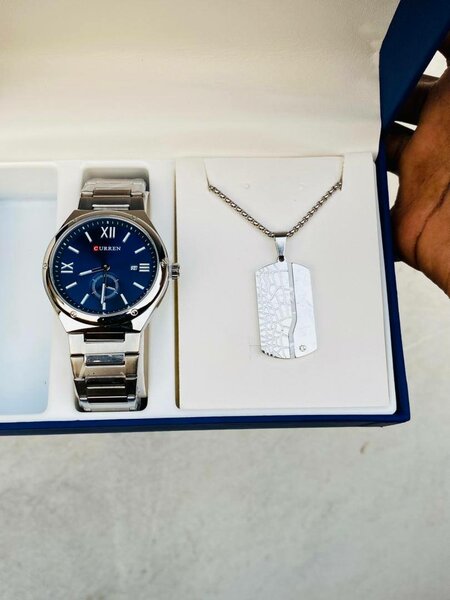 Montre Homme + Chaîne en Acier