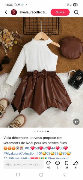 Robe élégante fille Noël