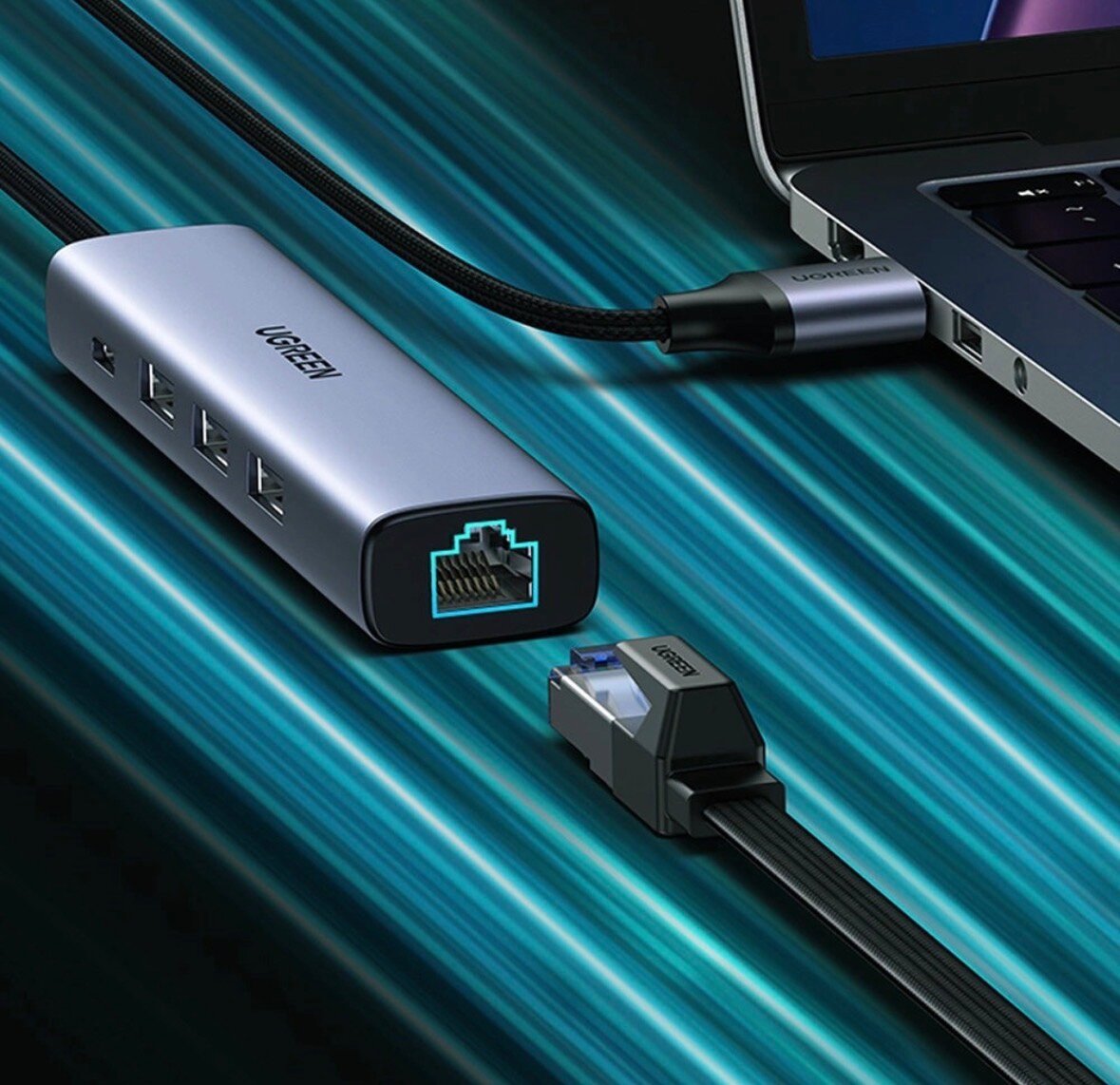 UGREEN Hub USB avec Ethernet