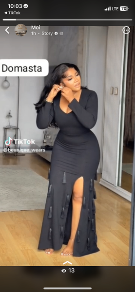 Robe longue noire élégante