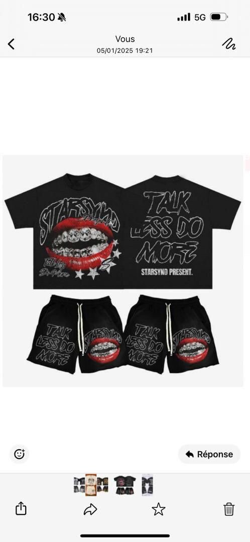 Ensemble T-shirt et Shorts Streetwear