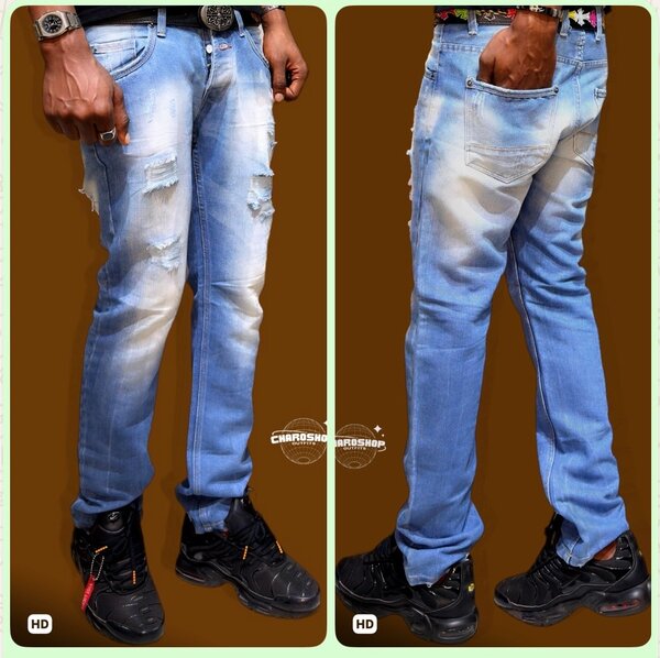 Jeans homme décontractés déchirés