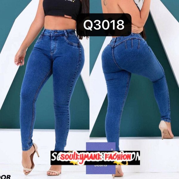 Jeans taille haute femme