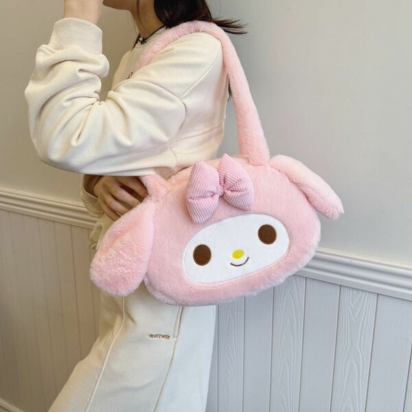 Sac en peluche rose mignon