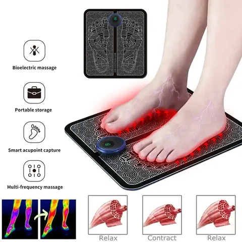 EMS rechargeable foot mat massager