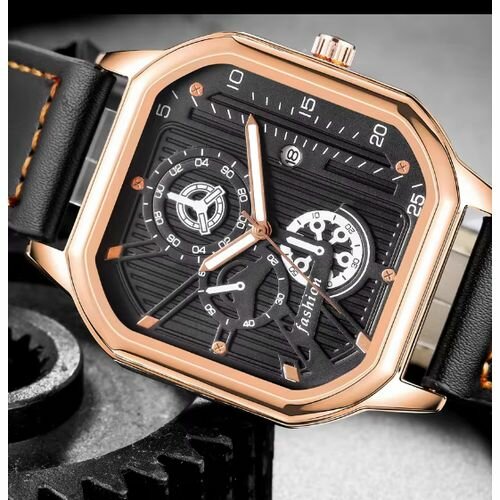 Montre Homme Sport Montre-bracelet En Simili Cuir Hommes