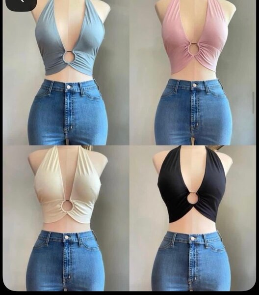 Top court à col licou