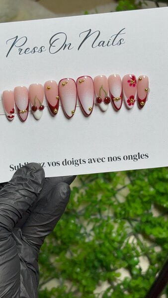 Ongles Press On Design Floral