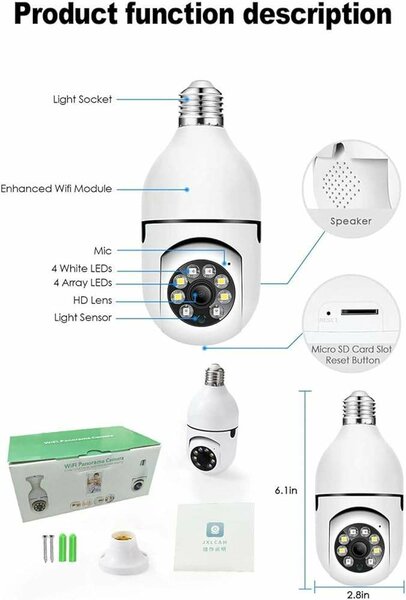 CAMERA  WIFI AMPOULE INTELLIGENTE