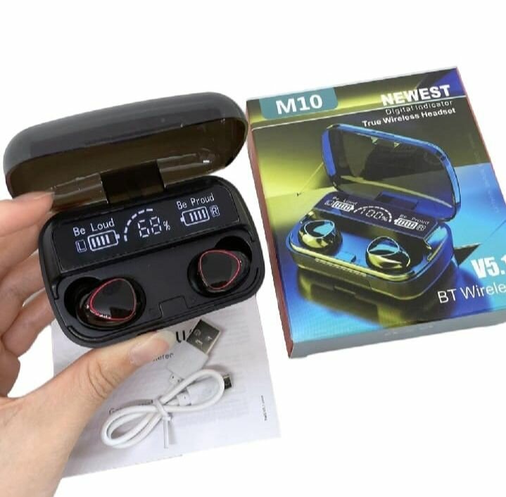 New M10 TWS Earbuds with Powerbank