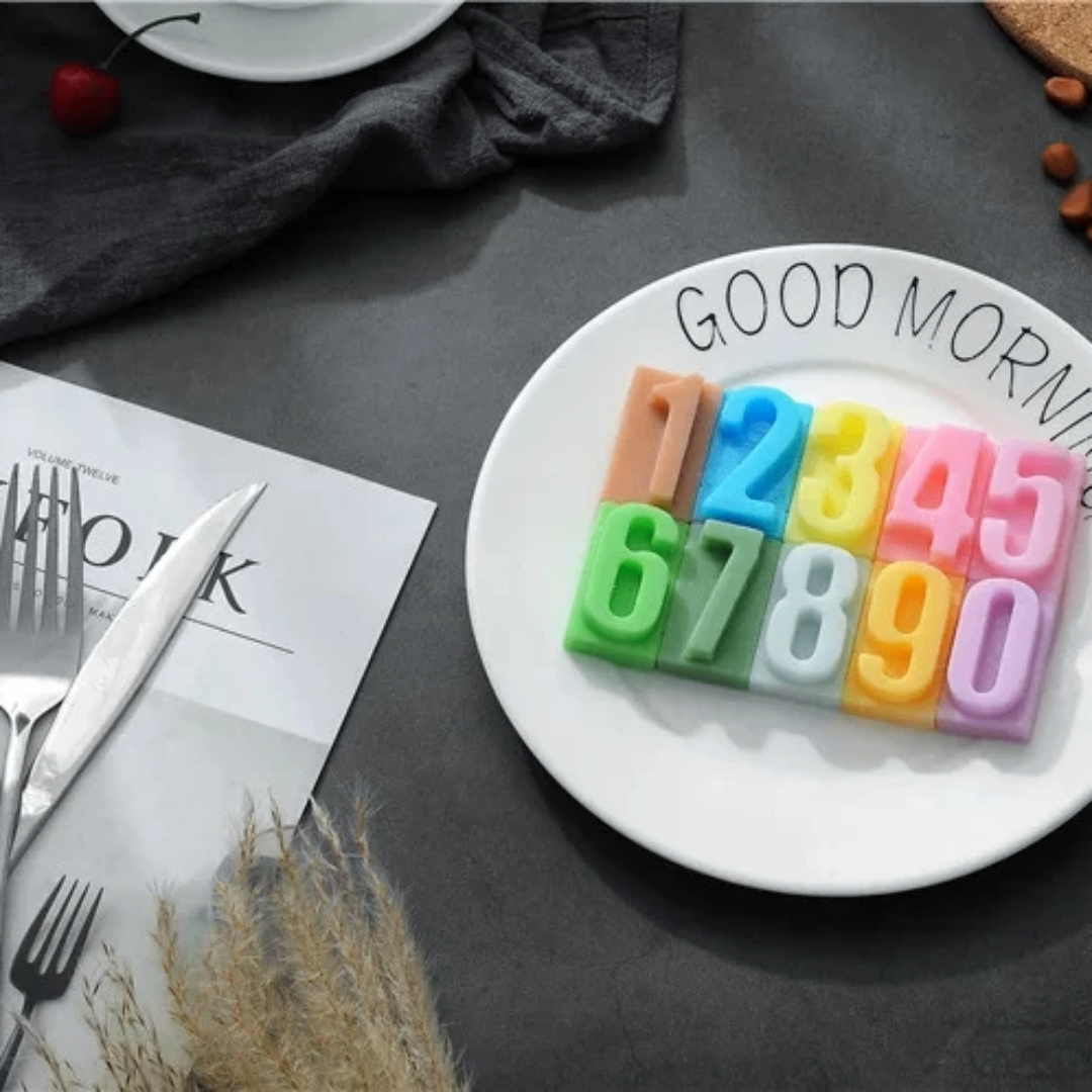 Moule en silicone en chiffres