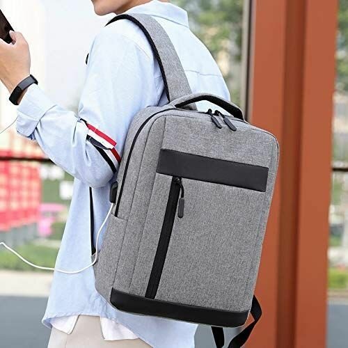 Sac à dos urbain en tissu gris