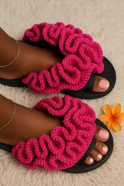 Sandales tricotées bohèmes