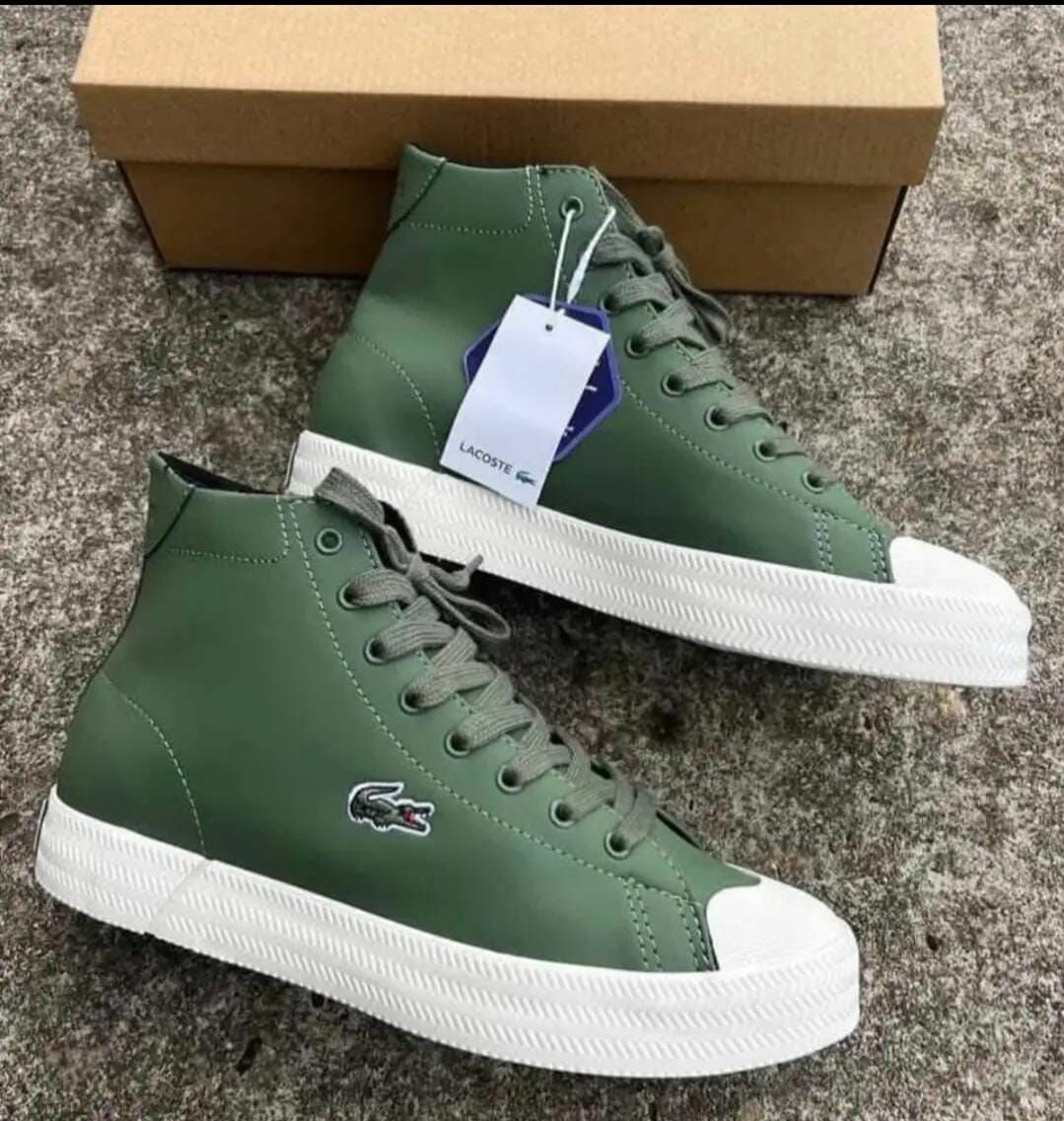 Baskets montantes Lacoste vertes