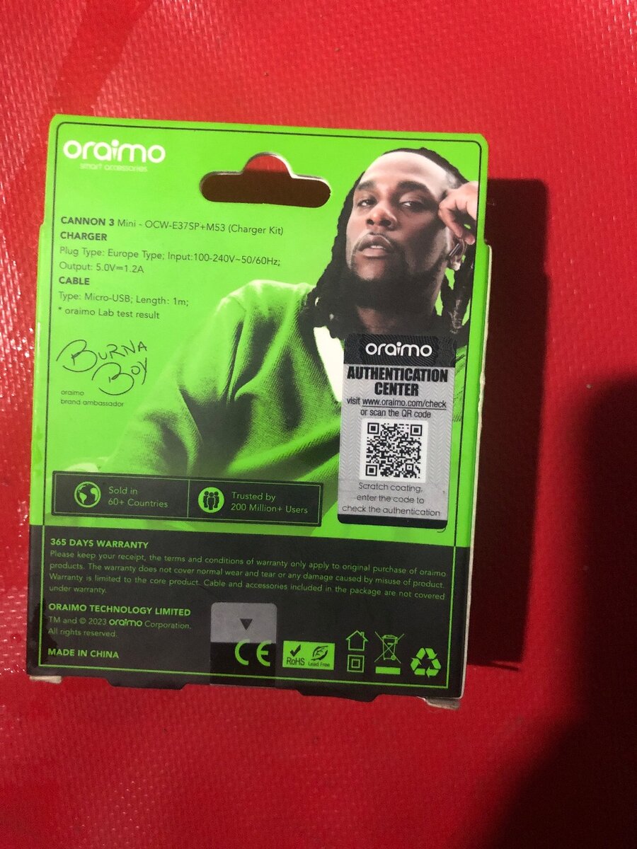 Chargeur Oraimo Cannon 3 Mini